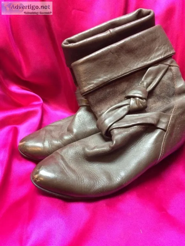 Womens Polish Imported Leather Ankle Boots