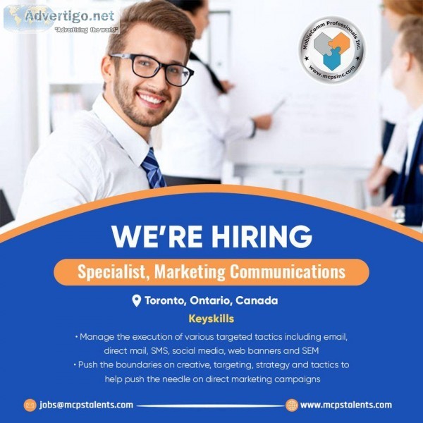 Hiring a Specialist Marketing Communications