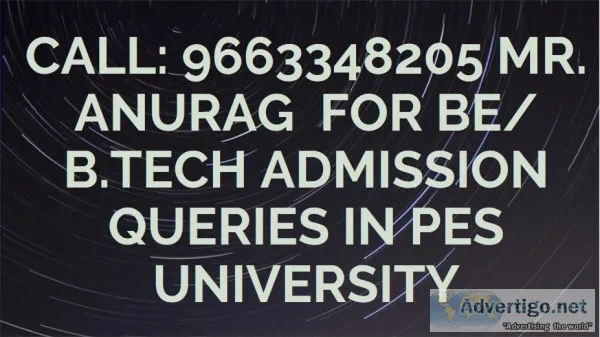 96633482O5 PES UNIVERSITY admission 