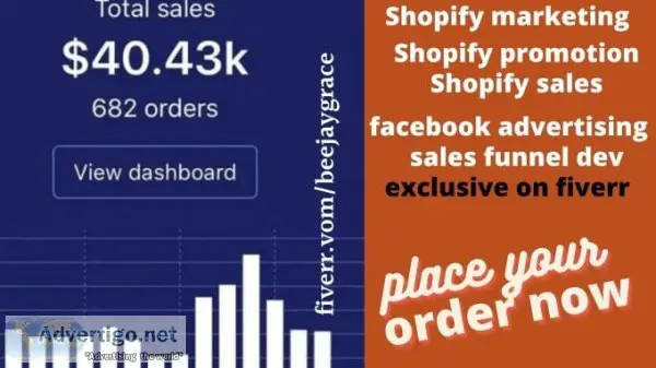 I will do shopify sales marketing shopify promotion facebook mar