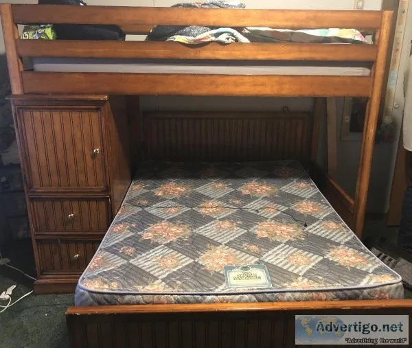 Wooden bunk bed