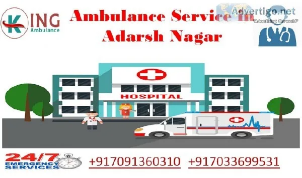 Avail Low-Budget Ambulance Service in Adarsh Nagar with ICU-Supp