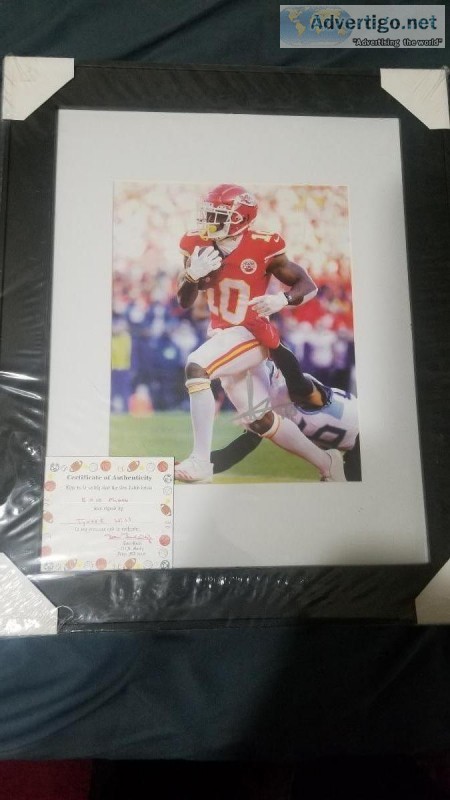 AFC CHAMPIONSHIP GAME CHIEFS VS TITANS 8X10 AUTOGRAPH TYREEK HIL