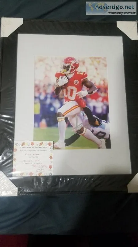 AFC CHAMPIONSHIP GAME CHIEFS VS TITANS 8X10 AUTOGRAPH TYREEK HIL