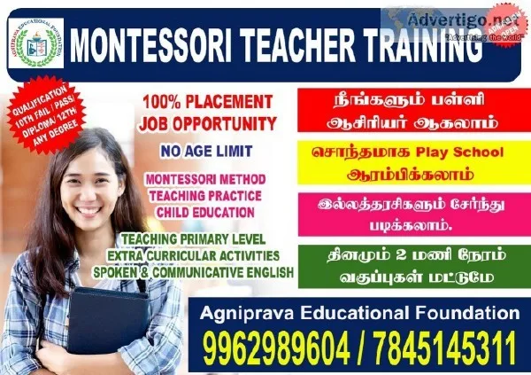 Montessori Teacher Training Courses Teaching Primary Level in Ta