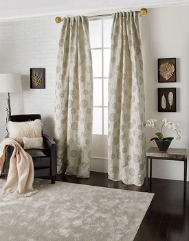 Buy Michael Aram Lily Pad Back Tab Curtain - Champagne  Unique C
