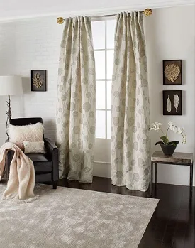 Buy Michael Aram Lily Pad Back Tab Curtain - Champagne  Unique C