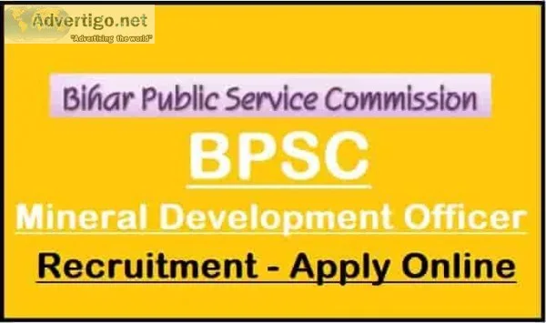 Bihar BPSC Mineral Development Officer Online Form 2020 Re - Ope