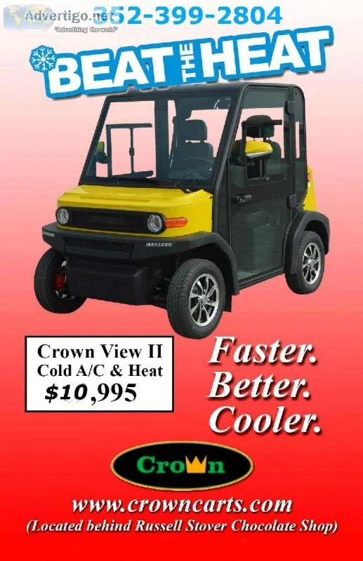 Crown View 2020 Golf Cart with Real Air Conditioning