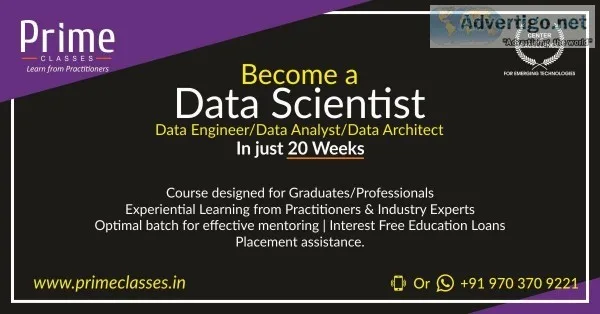 Become a Data Scientist in 20 weeks from Leading Practitioners