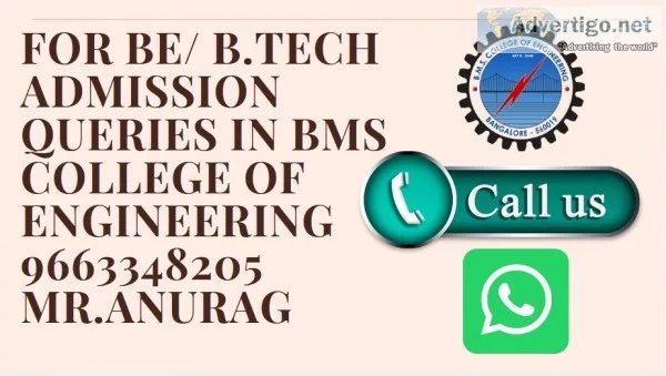 96633482o5 BMS COLLEGE OF ENGINEERING Bangalore Admission throug
