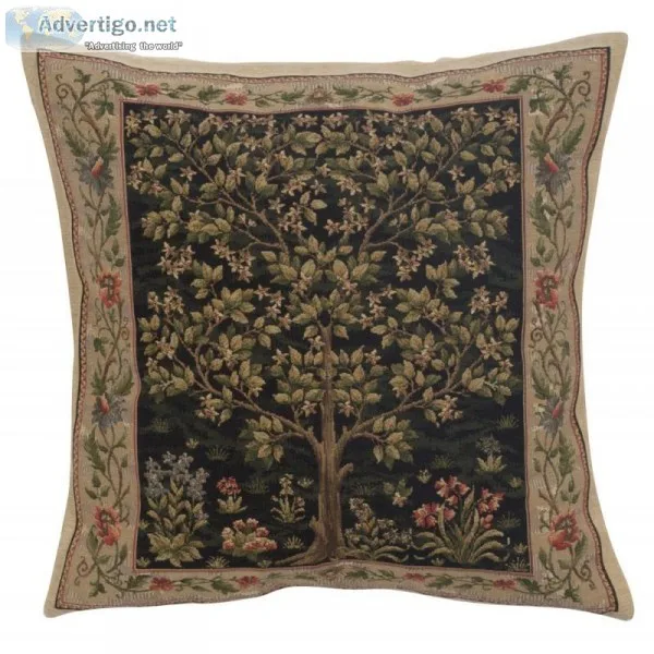 BUY TREE OF LIFE BEIGE II EUROPEAN CUSHION COVER