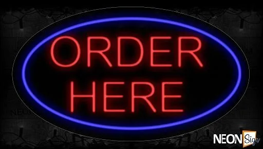 Red Order Here Traditional Neon