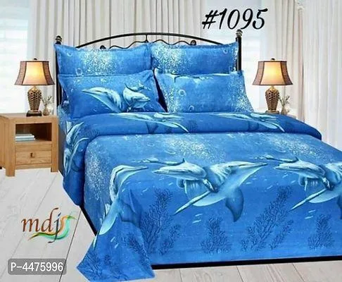 Poly Cotton Bedsheet With 2 Pillow Cover