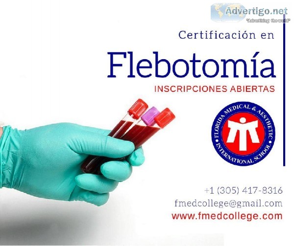 Clases de Flebotom&iacutea 6pm-10pm