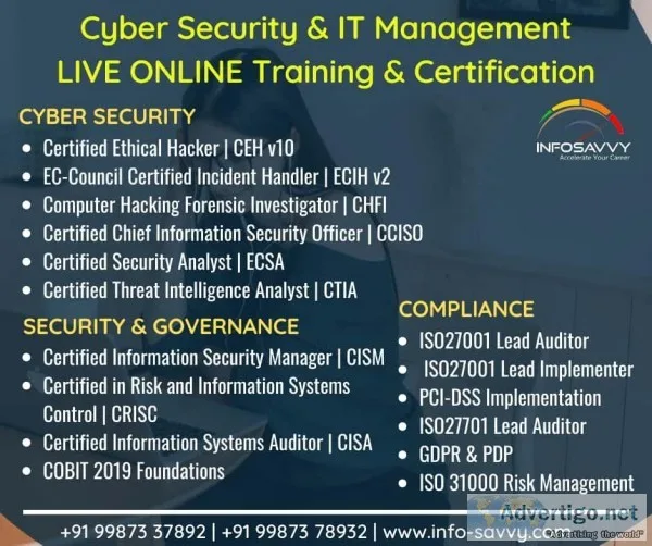 IT Management and Cyber security Live online Training and Certif