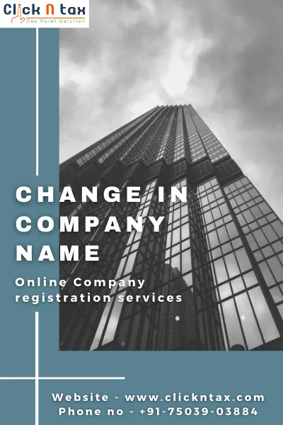How to Change in Company Name Online  ClickNTax