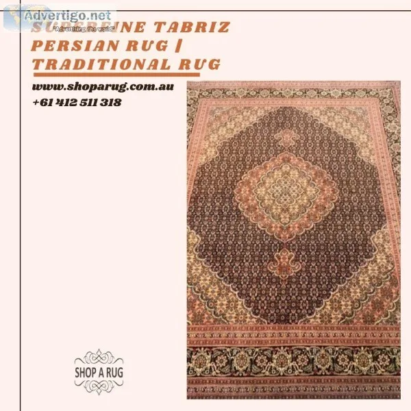 Superfine Tabriz Persian Rug  Traditional Rug