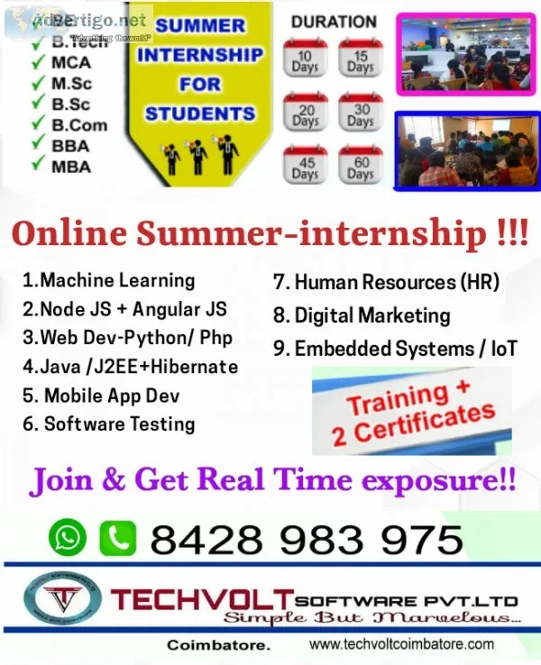 ONLINE STUDENTS-INTERNET OF THINGS (IoT) INTERNSHIP TECHVOLT SOF