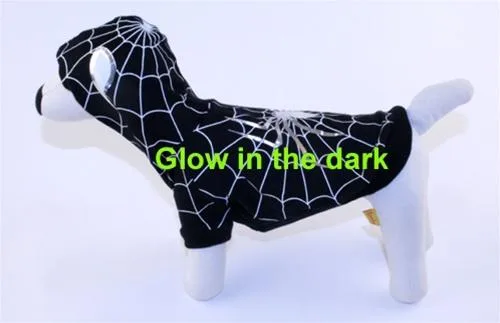 Black Spider Dog Costume Glow in the Dark