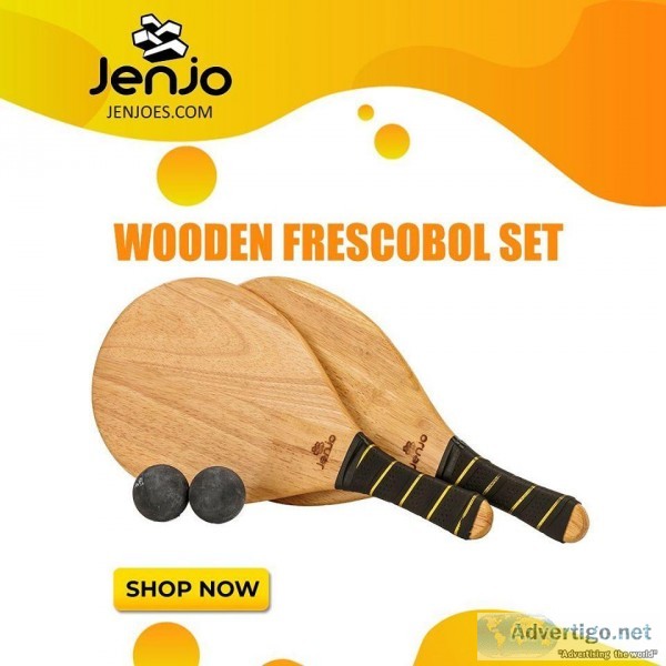 Wooden Frescobol Set  Best for Outdoor Fun  Jenjo Games - Austra