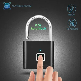 Shop for Zinc Alloy Metal Fingerprint Padlock ShoppySanta