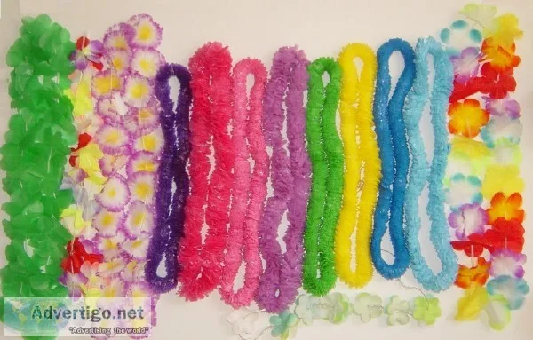 Masquerade Masks Beads and Hawaiian Luau Leis Accessory Set