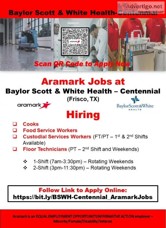Cook Food Service Custodian Floor Tech - BSWH-Centennial