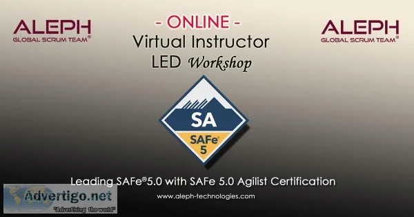 Leading SAFe&reg Certification  Virtual Instructor-Led Workshop 