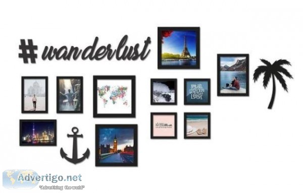 Buy wanderlust photo frame for wall decor