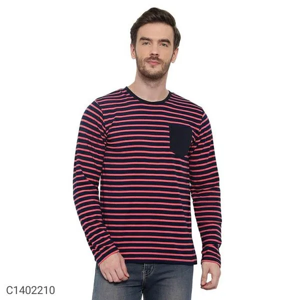 Cotton SolidStripesColor Block  Full Sleeves T-Shirts