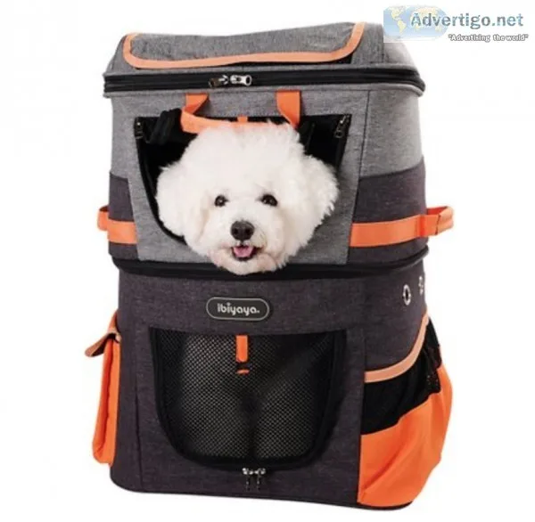 ibiyaya Two-Tier Dog and Cat Travel Backpack