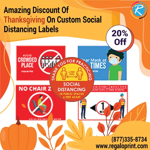 Amazing 20% thanksgiving discount on custom labels