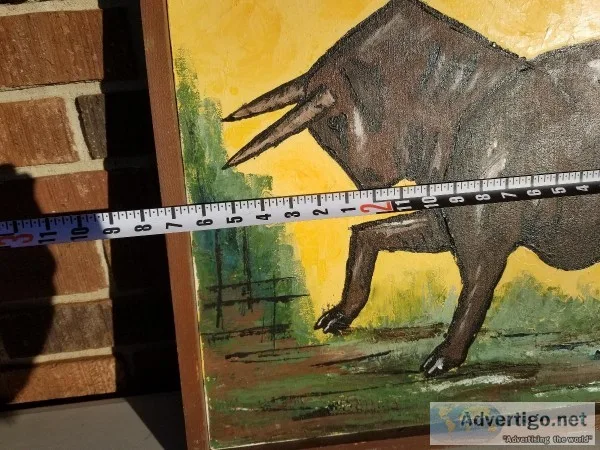 Black Bull Painting