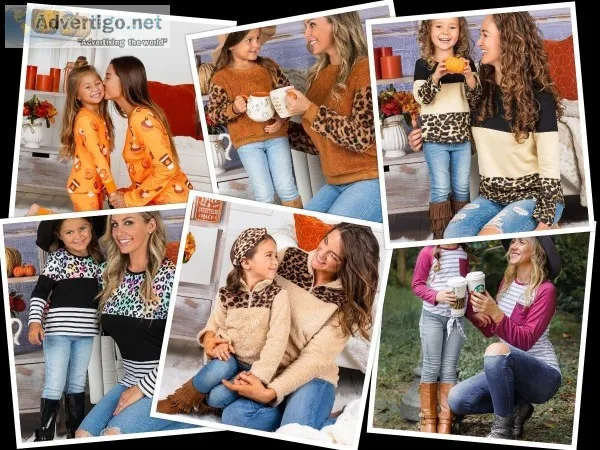 Mother And Daughter Matching Online Clothing Shop.