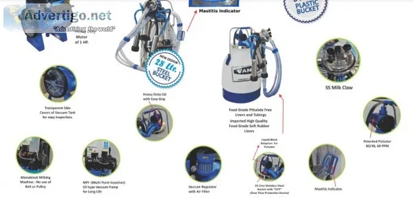 Double Bucket Milking Machine