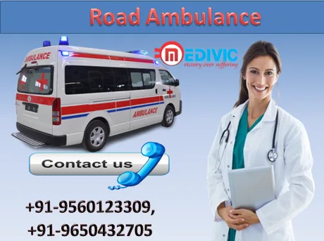 Take Low Fare Road Ambulance Service in Ranchi by Medivic at Aff