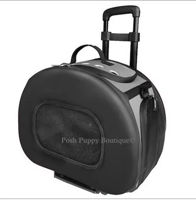 Tough-Shell Wheeled Collapsible Carrier- Black