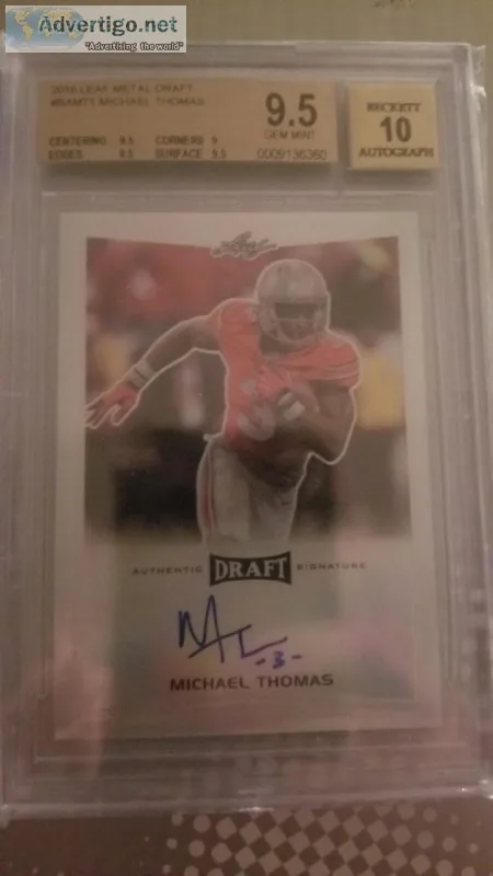 2016 LEAF METAL DRAFT MICHAEL THOMAS RC AU BGS 9.5 AUTO 10