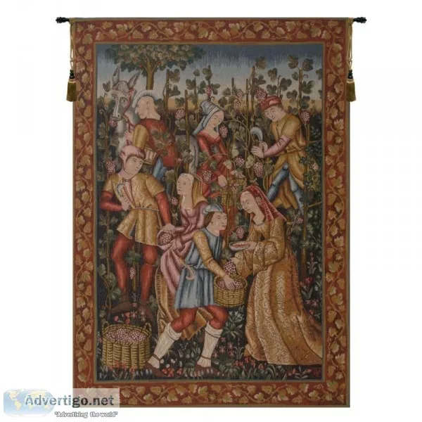 BUY DECORATIVE VENDANGES FRENCH TAPESTRY