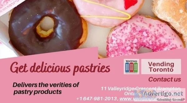 Pastry vending machine delivers the verities of pastry products