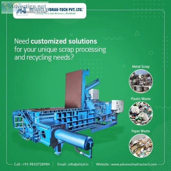 High Density Baler Triple Action Model for Metal Scrap
