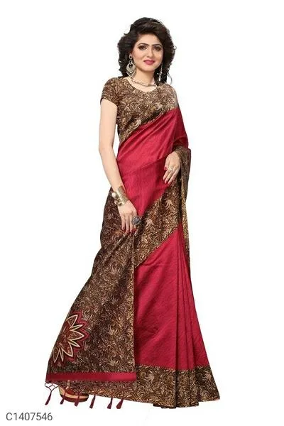 Festive Printed Art Silk Saree s