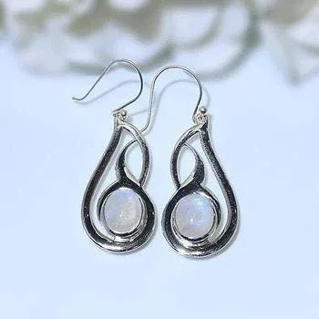 925 SILVER MOONSTONE EARRING-ENCHANTING AURA