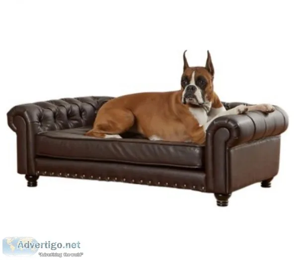 Sofa Dog Bed wRemovable Cover Large Pebble Brown
