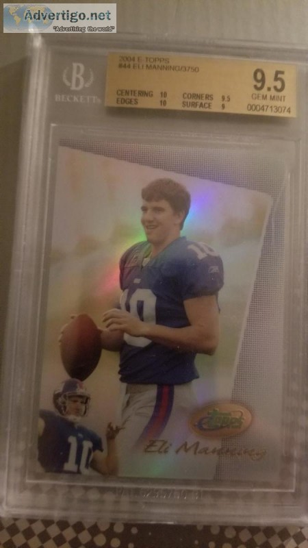2004 E-TOPPS ELI MANNING RC BGS 9.5