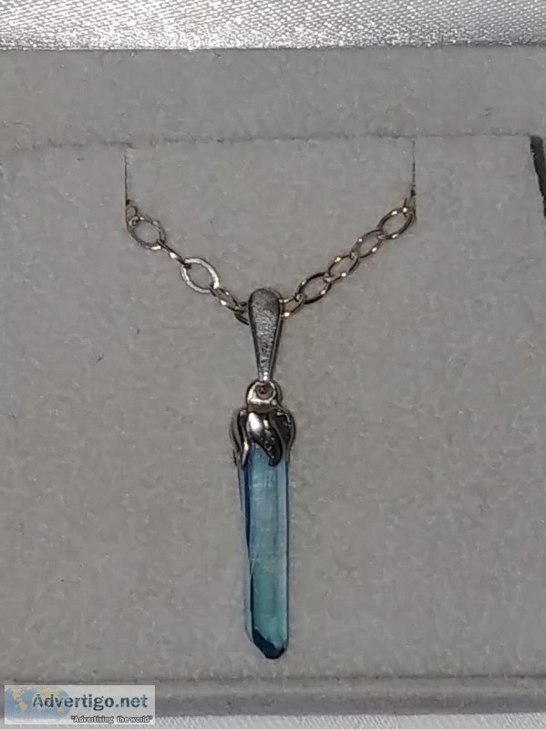 Aquamarine Crystal Necklace