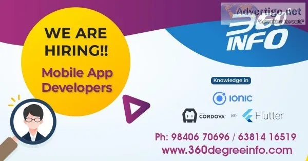 We are looking to hire an experienced Mobile Developer to help u