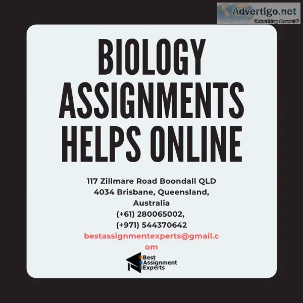 Online Biology Assignment Help from Ph.D Experts