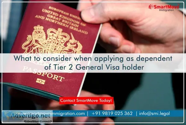 Are you applying as a Dependent of Tier 2 General Visa holder